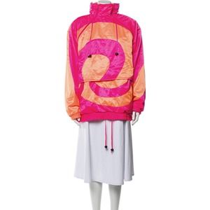 Orange & Pink Obermeyer Poncho